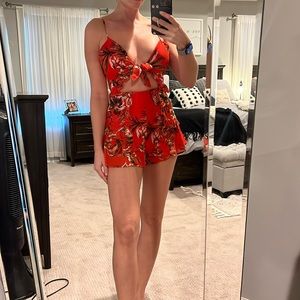 Xs romper/ floral print